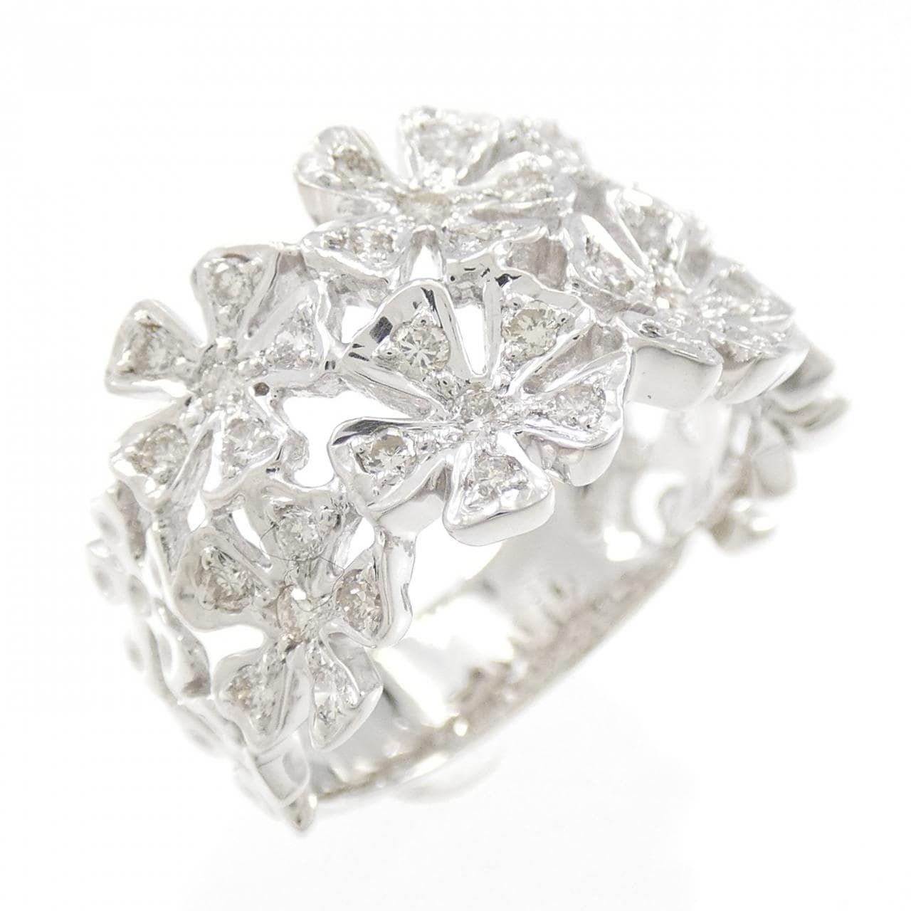 K18WG ダイヤモンド リング 0.50CT