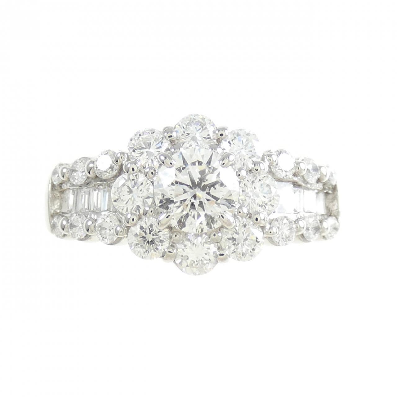 PT900 フラワー ダイヤモンド リング 0.502CT