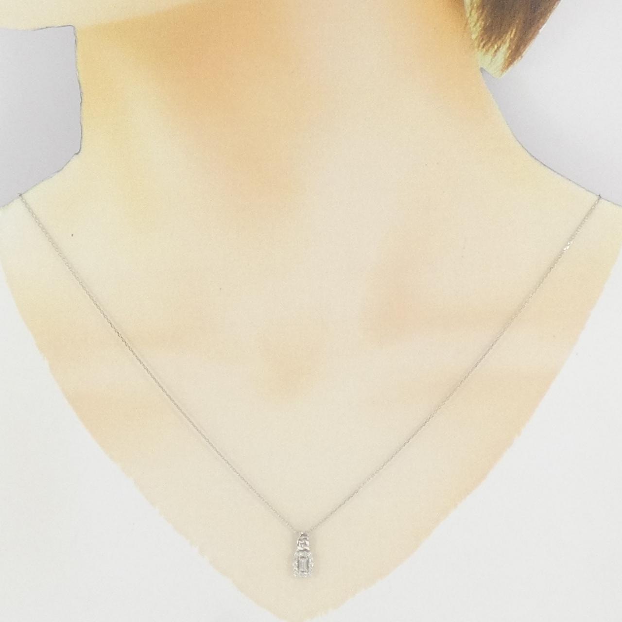 【新品】PT900/PT850 ダイヤモンド ネックレス 0.15CT