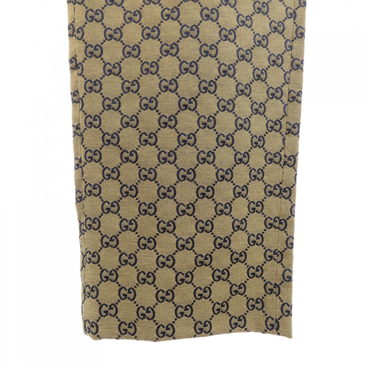 グッチ GUCCI レザーインターロッキングG付きGGキャンバスパンツ 658090 Z8AOV パンツ