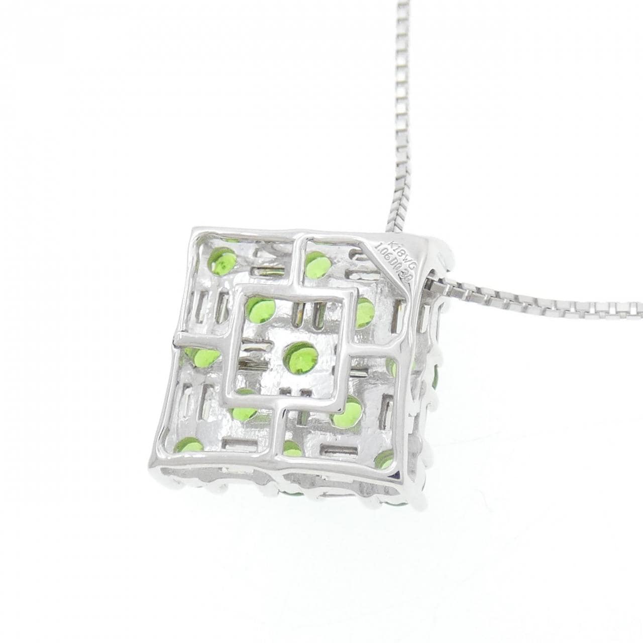 K18WG デマントイドガーネット ネックレス 1.06CT