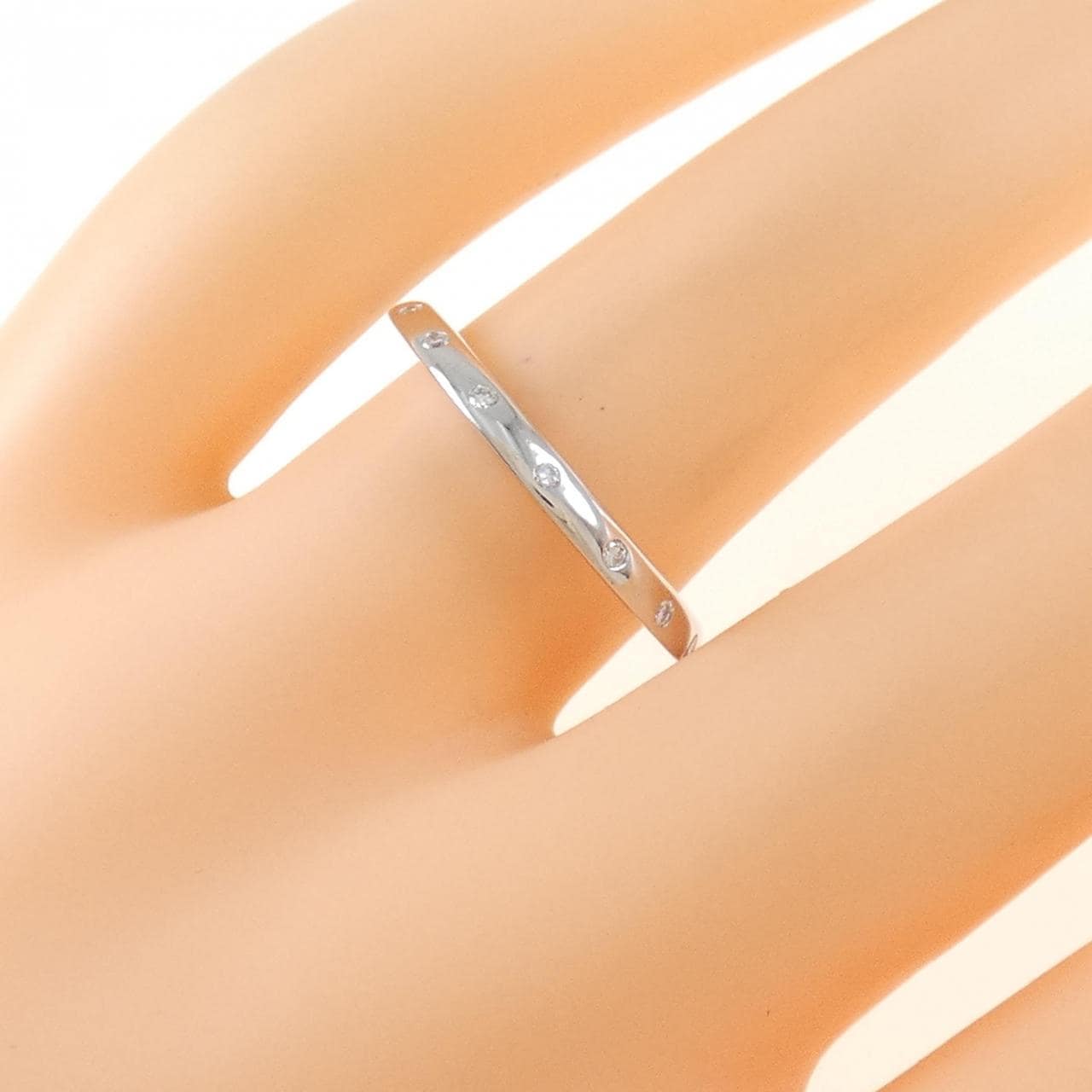 K18WG ダイヤモンド リング 0.11CT
