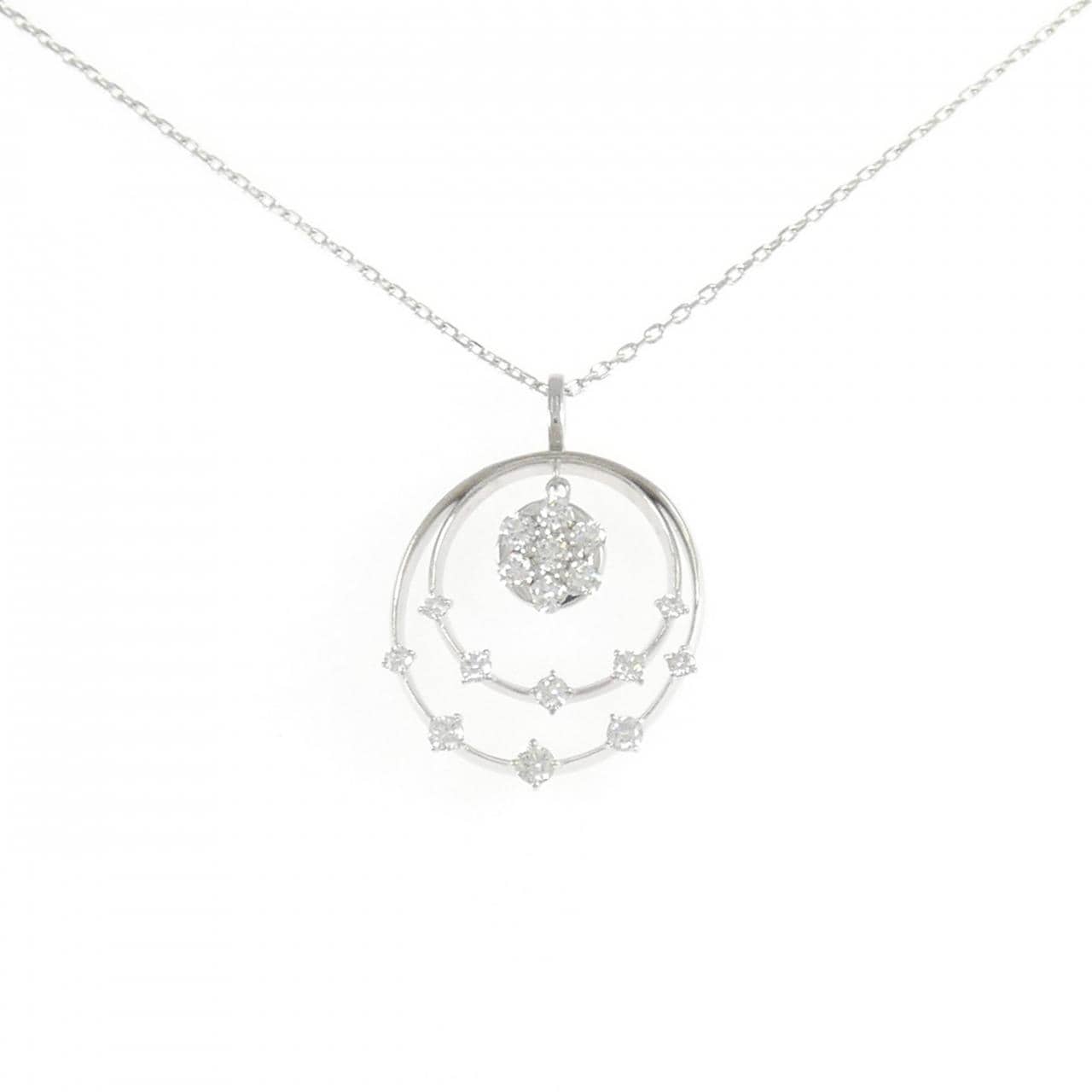 K18WG ダイヤモンド ネックレス 0.40CT