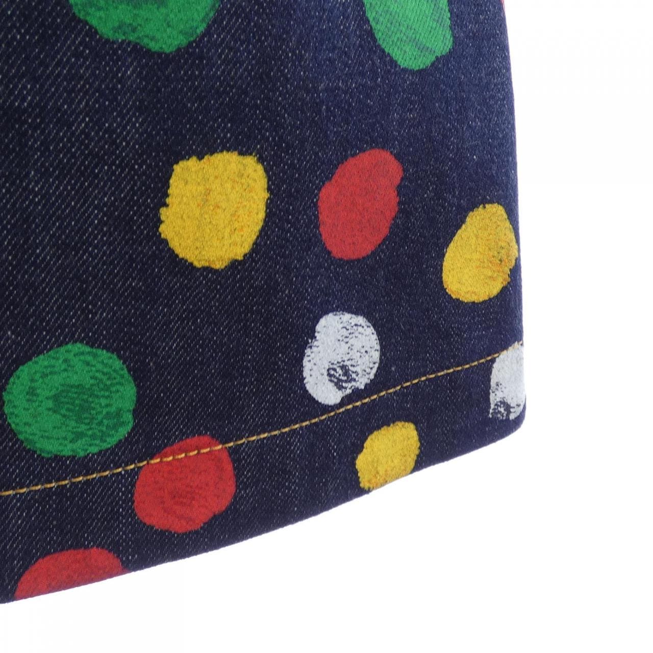 ルイヴィトン LOUIS VUITTON LV×YKペインティッドドットデニムミニスカート FOSK12VY5 草間彌生 スカート