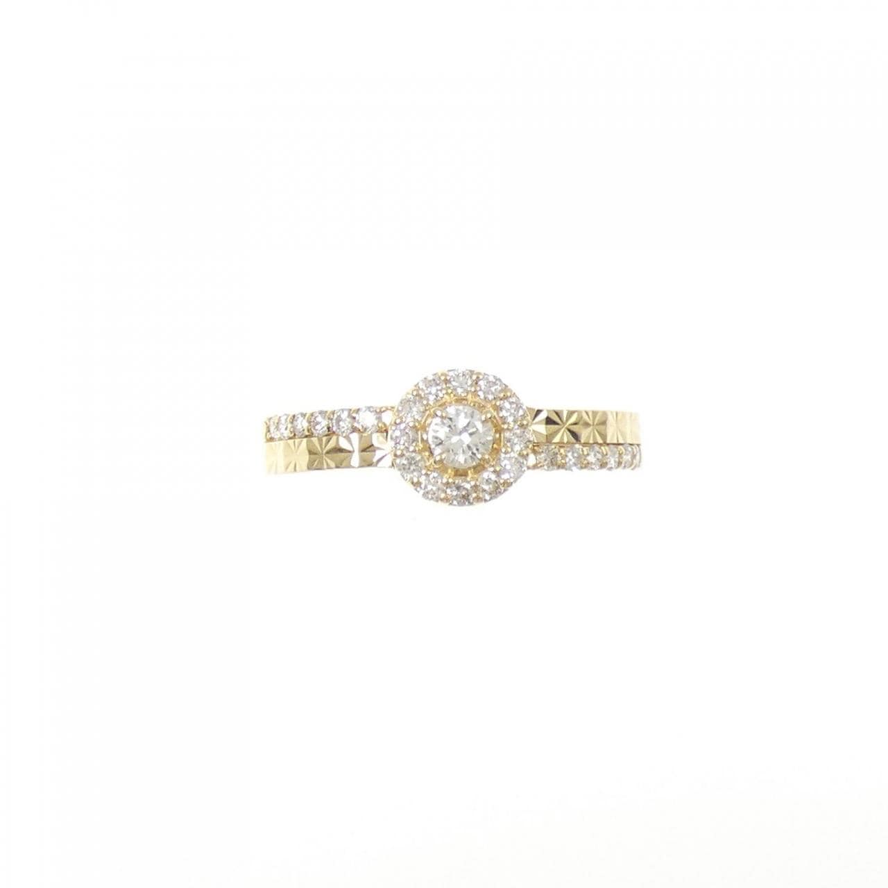 K18YG ダイヤモンド リング 0.1CT