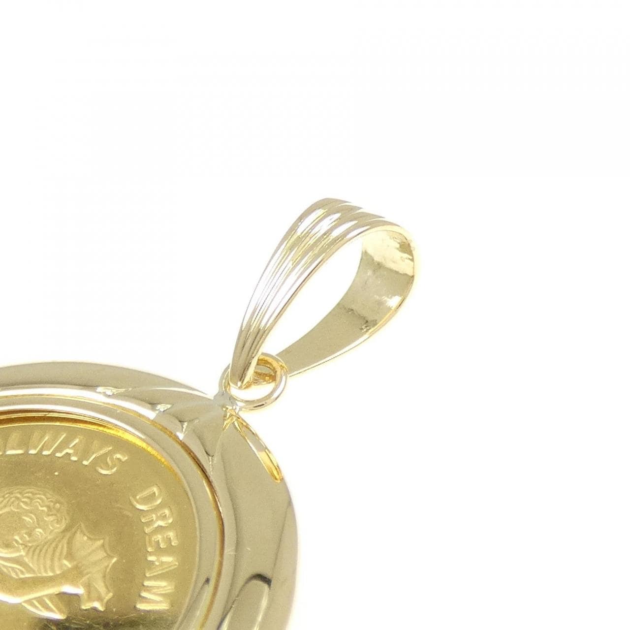 K18YG(枠) コイン ペンダント