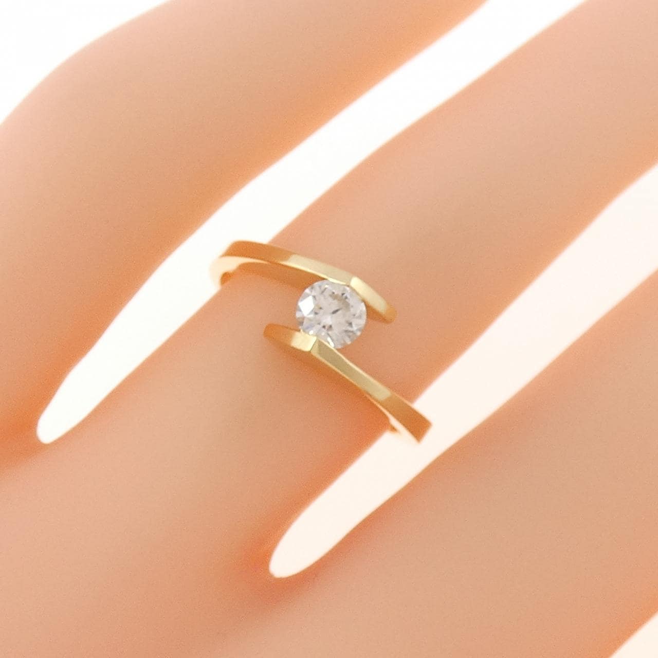 K18YG ダイヤモンド リング 0.24CT