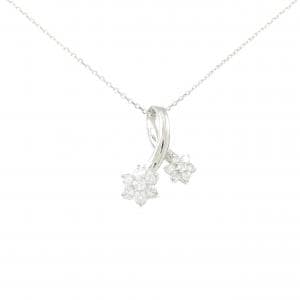 PT900/PT850 フラワー ダイヤモンド ネックレス 0.50CT