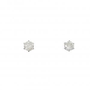 PT900 ソリティア ダイヤモンド ピアス 0.30CT