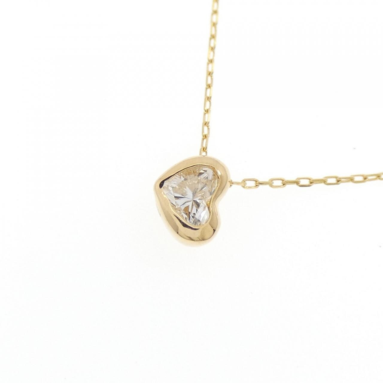 K18YG ハート ダイヤモンド ネックレス 0.13CT