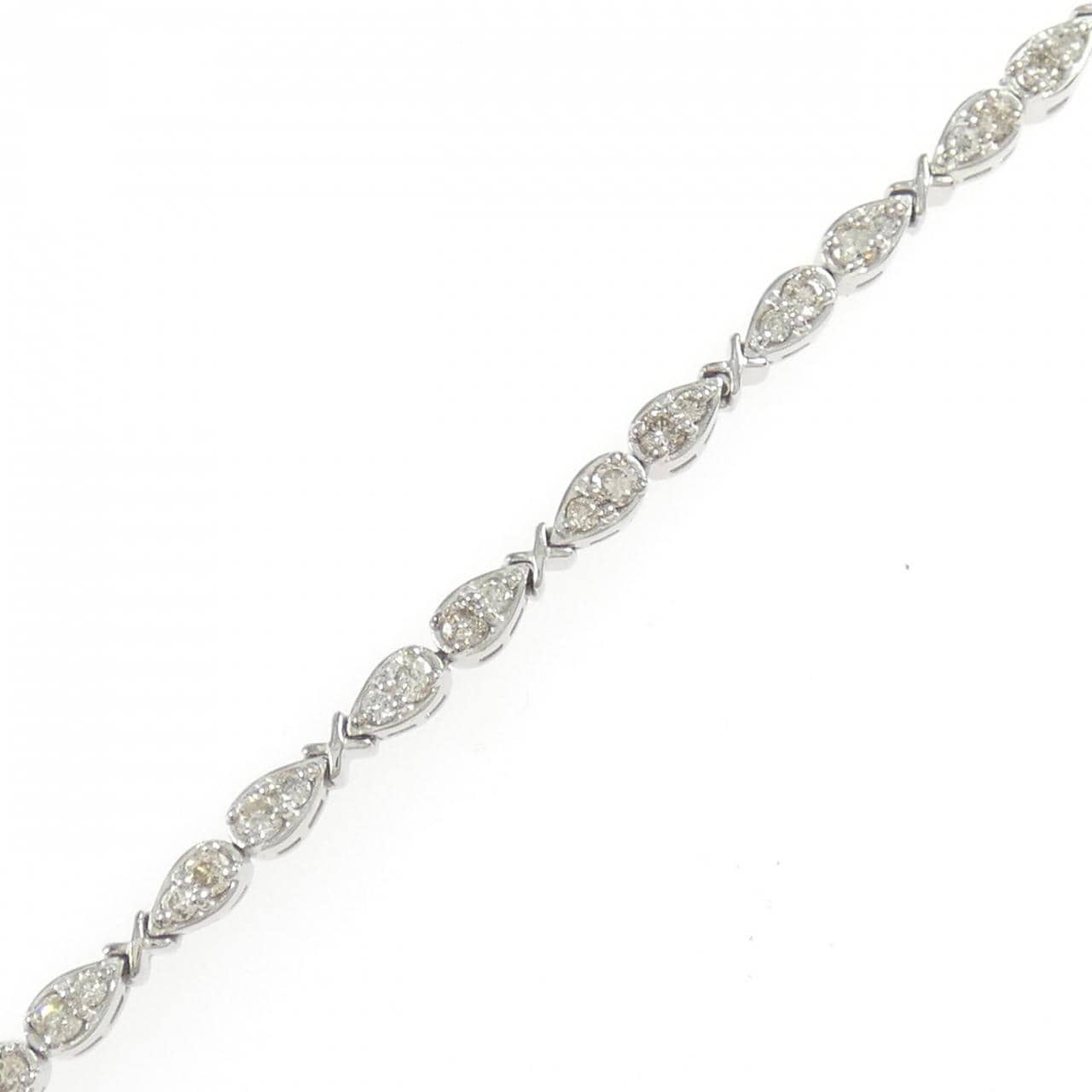 K18WG ダイヤモンド ブレスレット 1.13CT