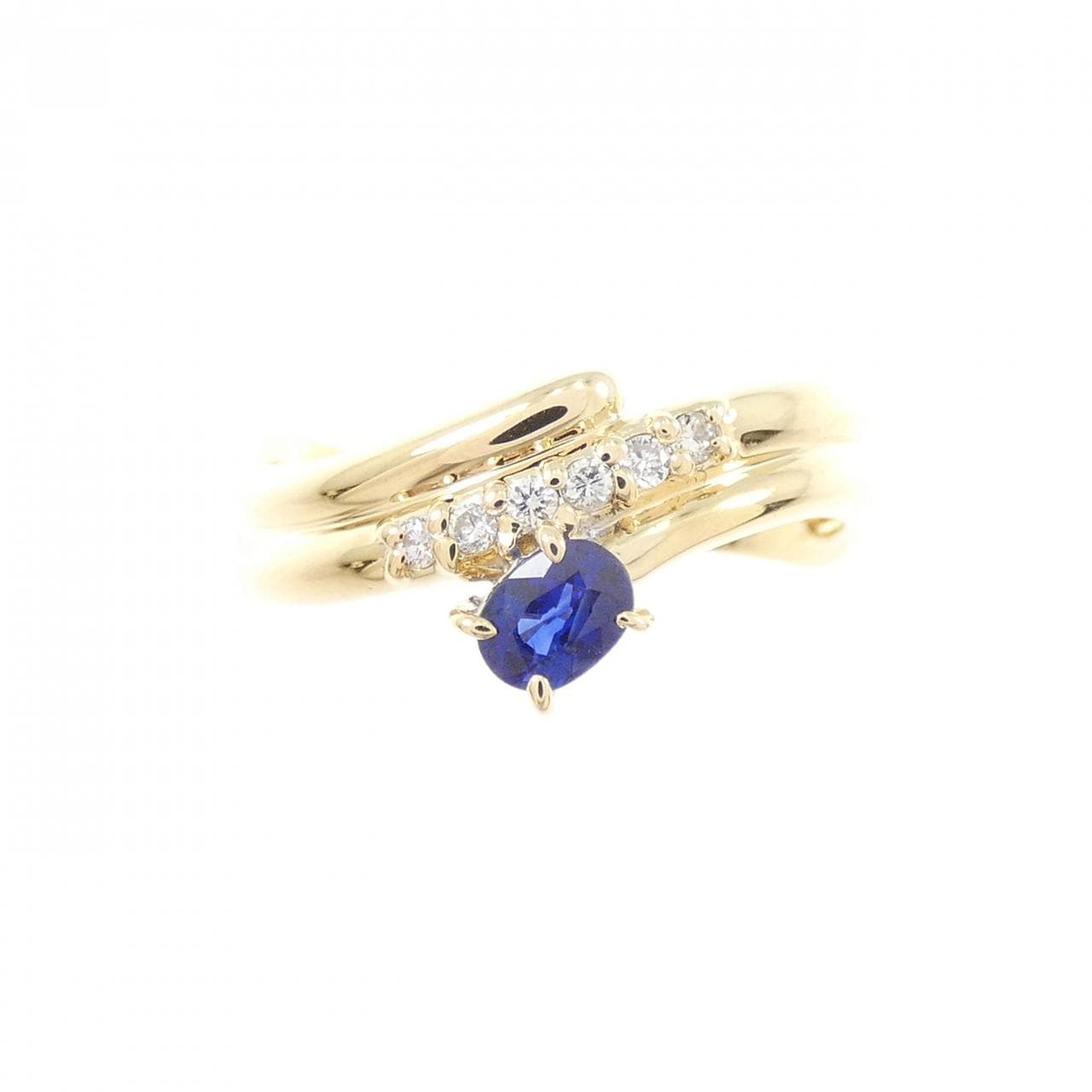 K18YG サファイヤ リング 0.23CT