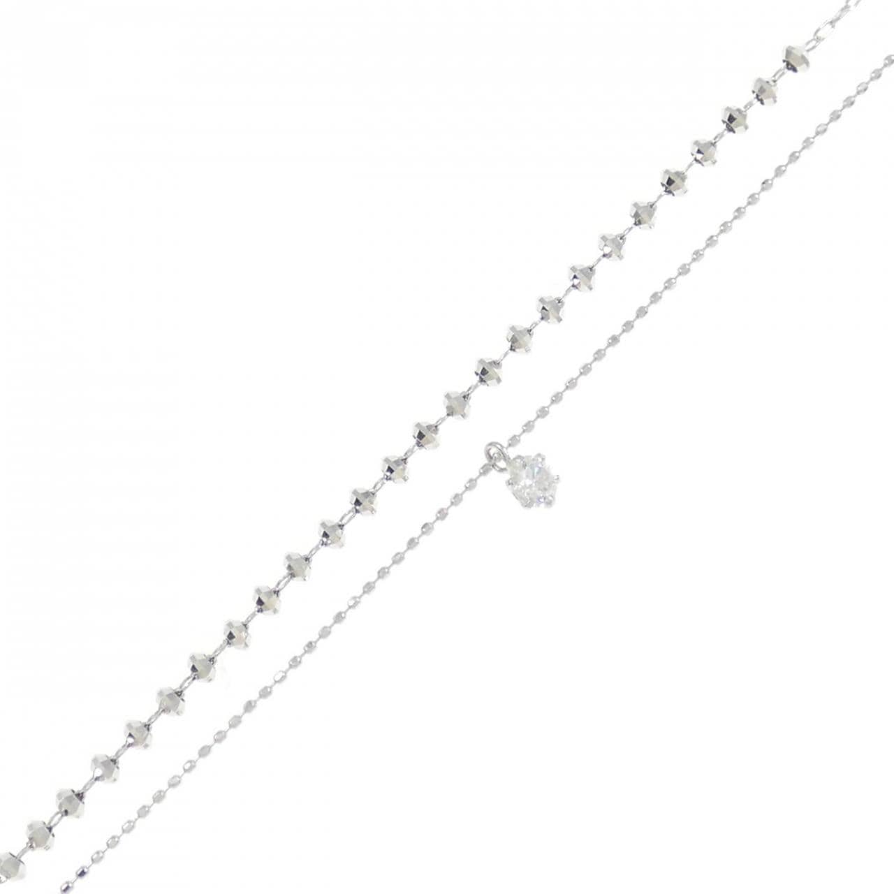 [BRAND NEW] K18WG Diamond bracelet 0.08CT