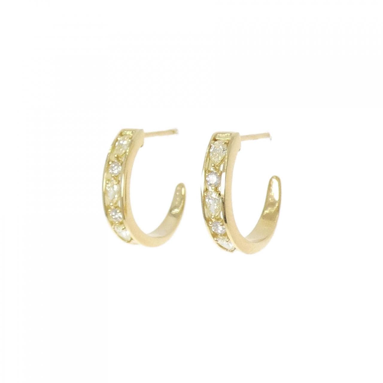 [新品] K18YG鑽石耳環 0.34CT
