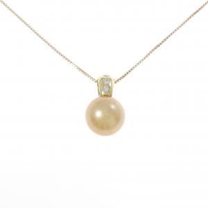 K18YG 白蝶パール ネックレス 11.6mm