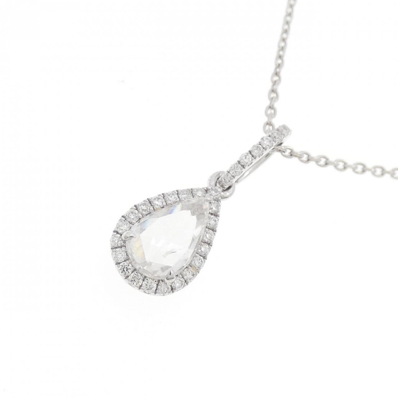 K18WG ダイヤモンド ネックレス 0.38CT
