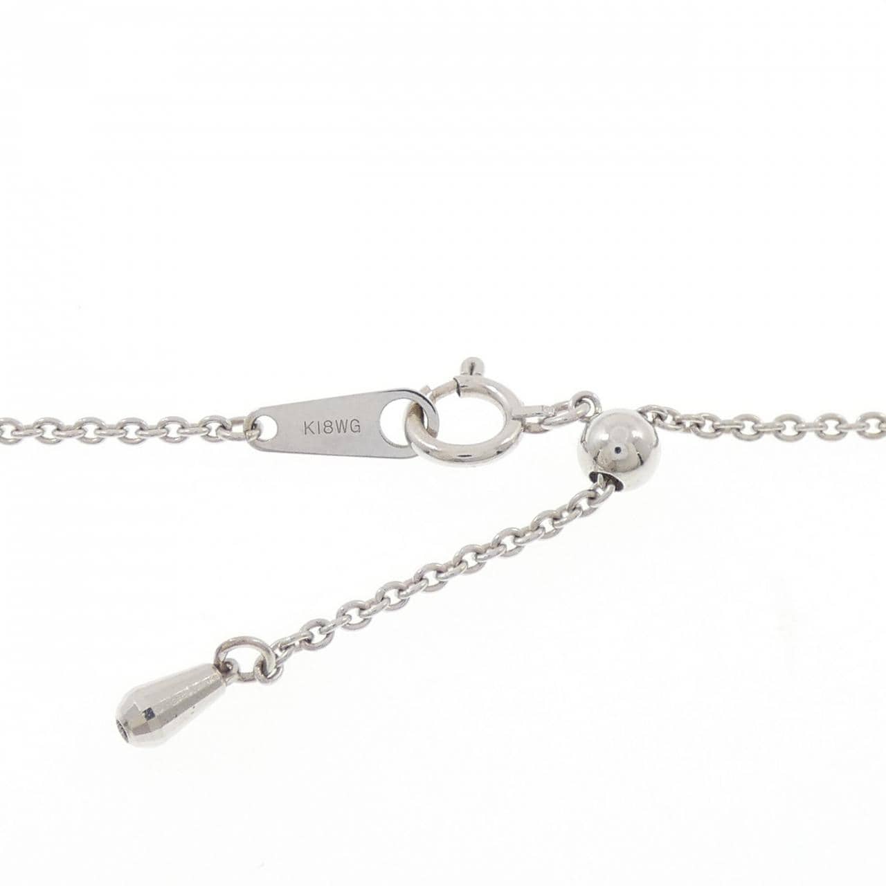 K18WG クロス ダイヤモンド ネックレス 1.14CT