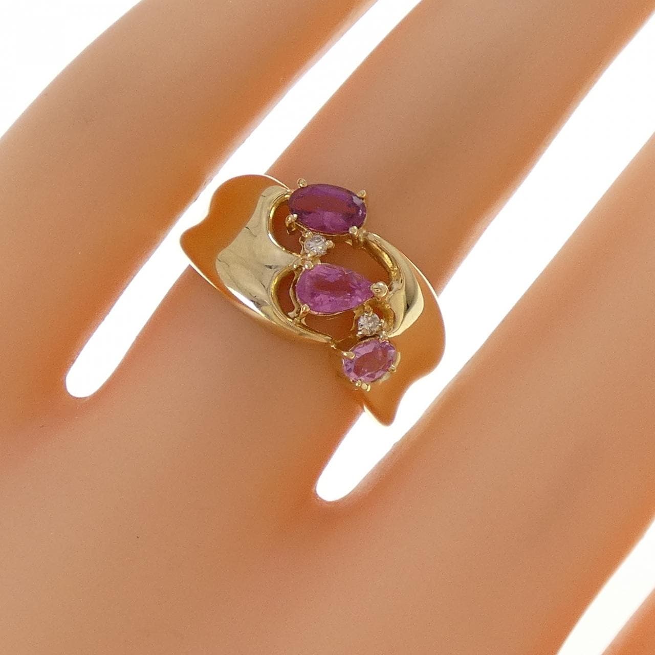 K18YG トルマリン リング