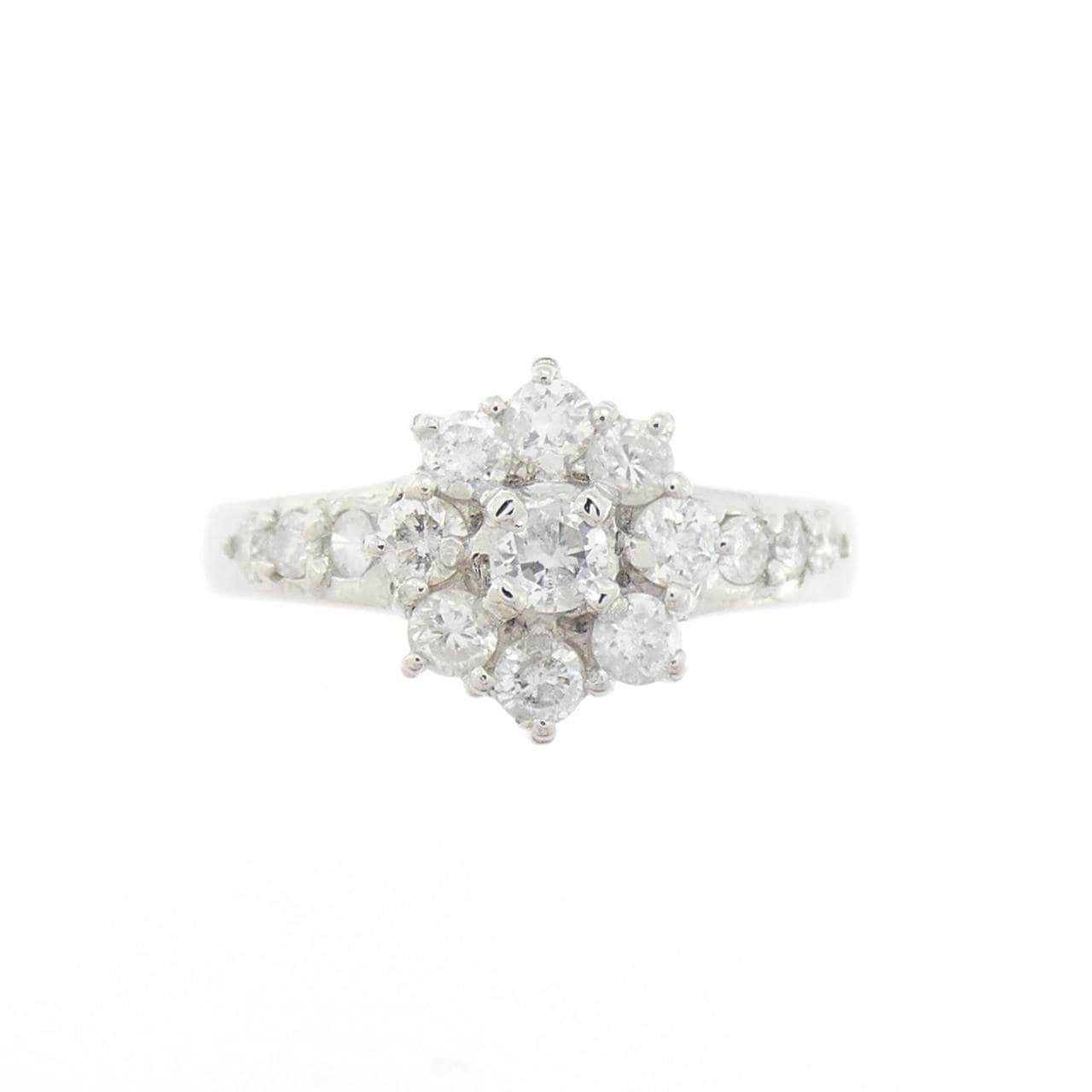 PT900 フラワー ダイヤモンド リング 0.50CT
