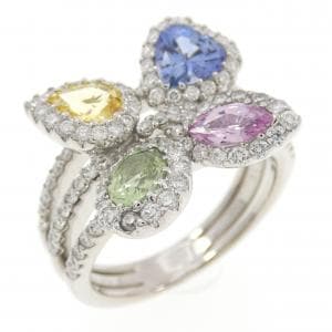 18KWG サファイヤ リング 1.58CT