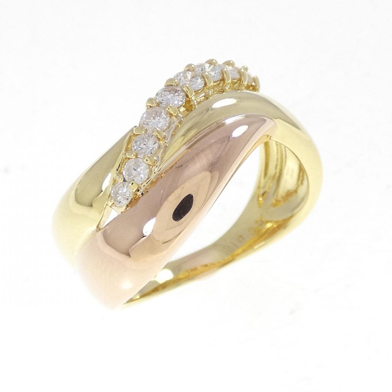 K18YG/K18PG ダイヤモンド リング 0.30CT