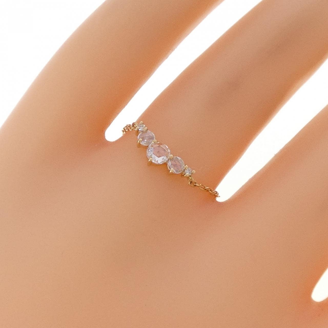 K18YG ダイヤモンド リング 0.12CT