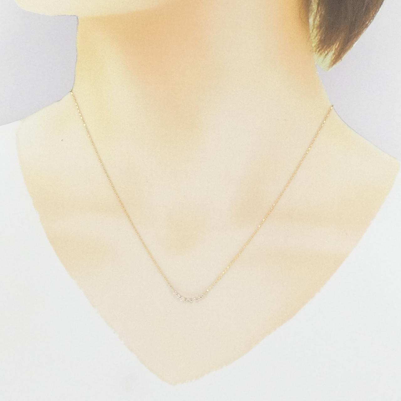 K18YG ダイヤモンド ネックレス 0.13CT
