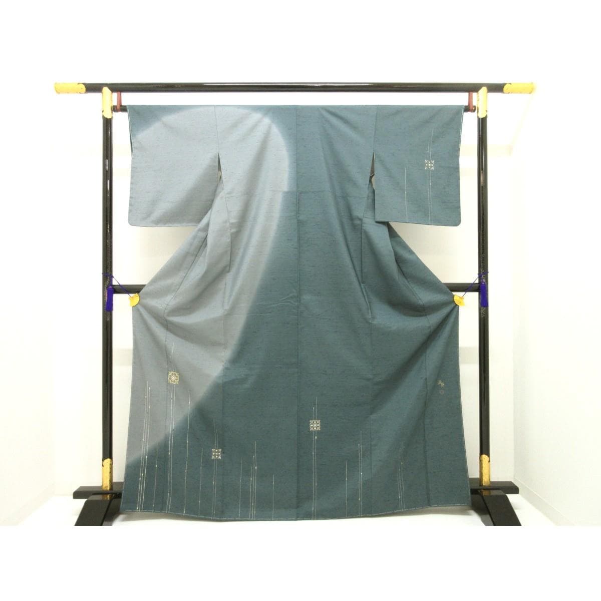 【未使用品】訪問着　証紙付　市川純一郎【牛首紬】