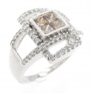 K18WG ダイヤモンド リング 0.75CT