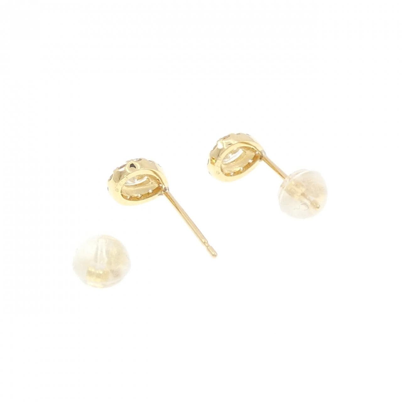【新品】K18YG ダイヤモンド ピアス 0.36CT