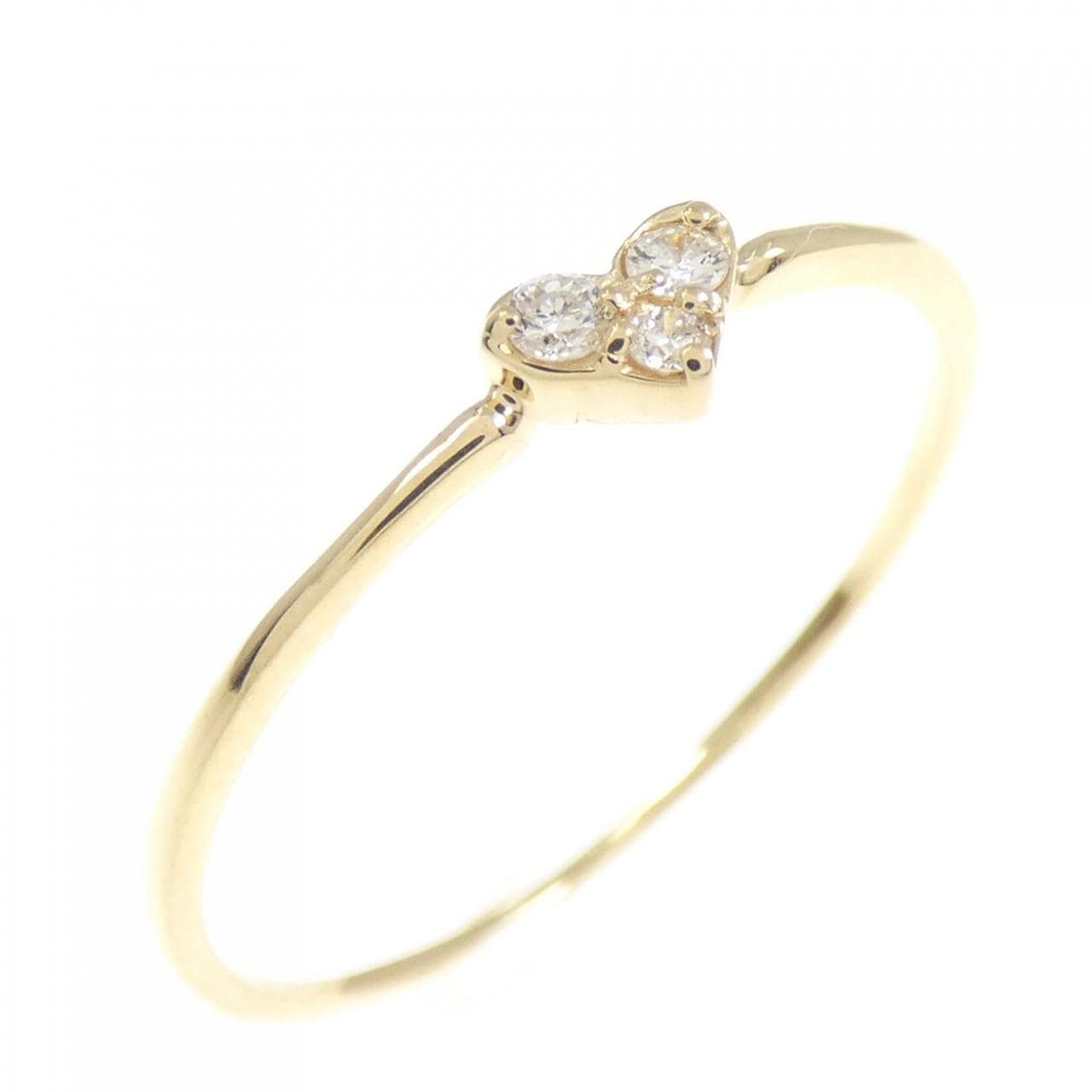 【再加工款】K18YG心形鑽石戒指 0.05克拉