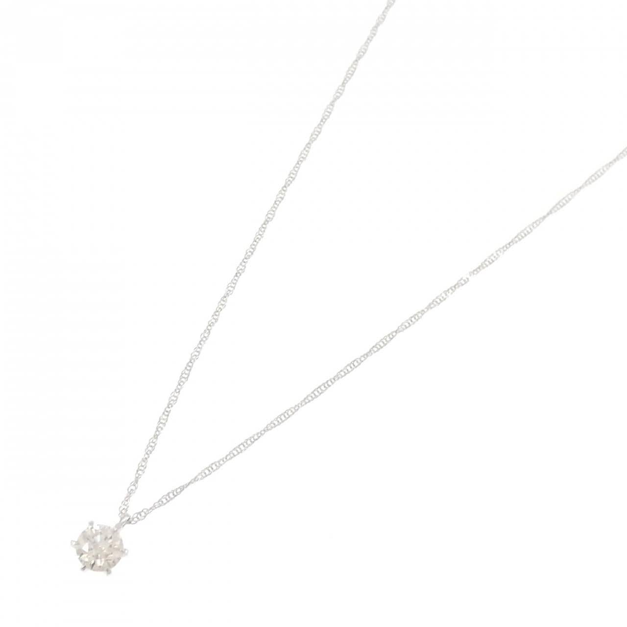 純PT ソリティア ダイヤモンド ネックレス 0.506CT