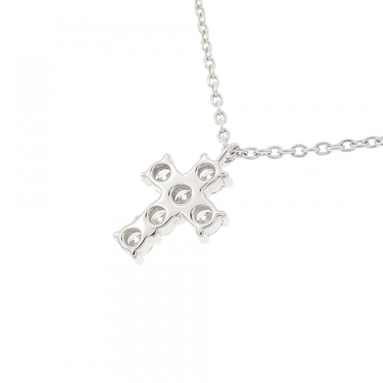 ヴァンドーム クロス ダイヤモンド ネックレス 0.18CT
