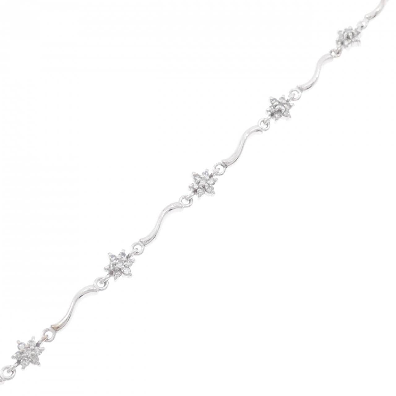 K14WG 花朵钻石手链 0.43CT