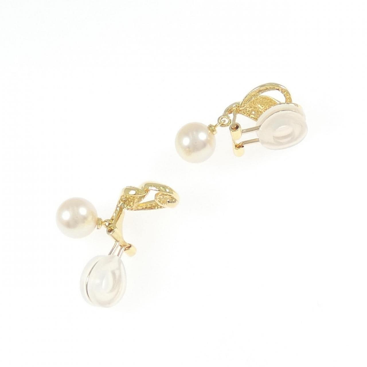 K18YG Akoya珍珠耳夹6.9 毫米