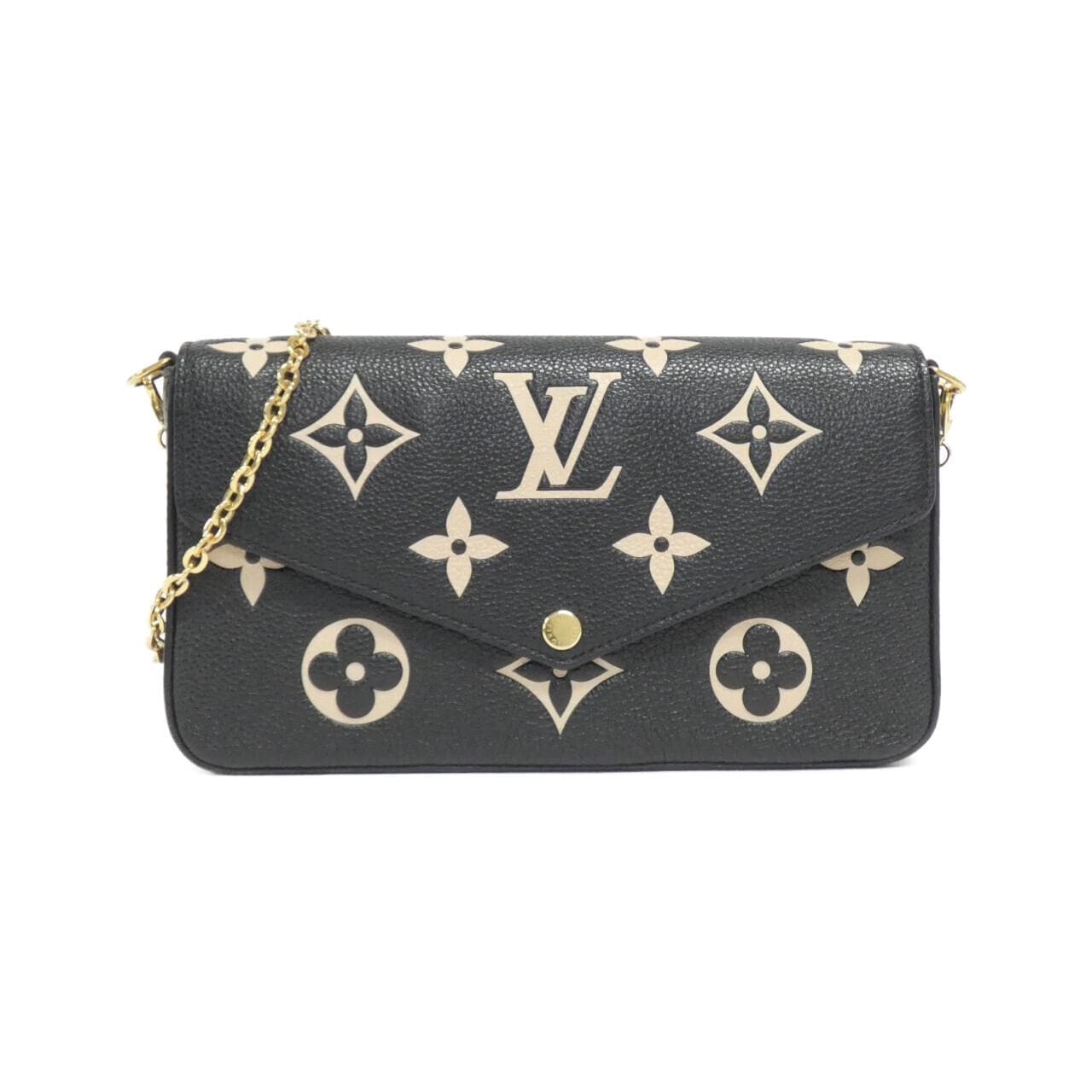 LOUIS VUITTON Bicolor Monogram Empreinte Félicie M80482 Shoulder Bag