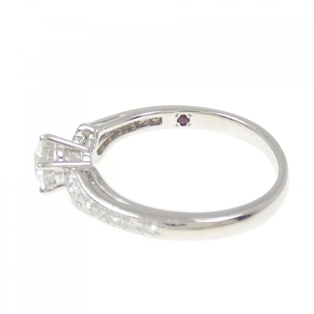 PT950 ダイヤモンド リング 0.485CT E VS2 ファンシーカット