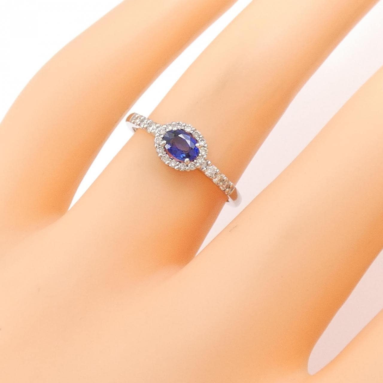 【新品】PT サファイヤ リング 0.28CT