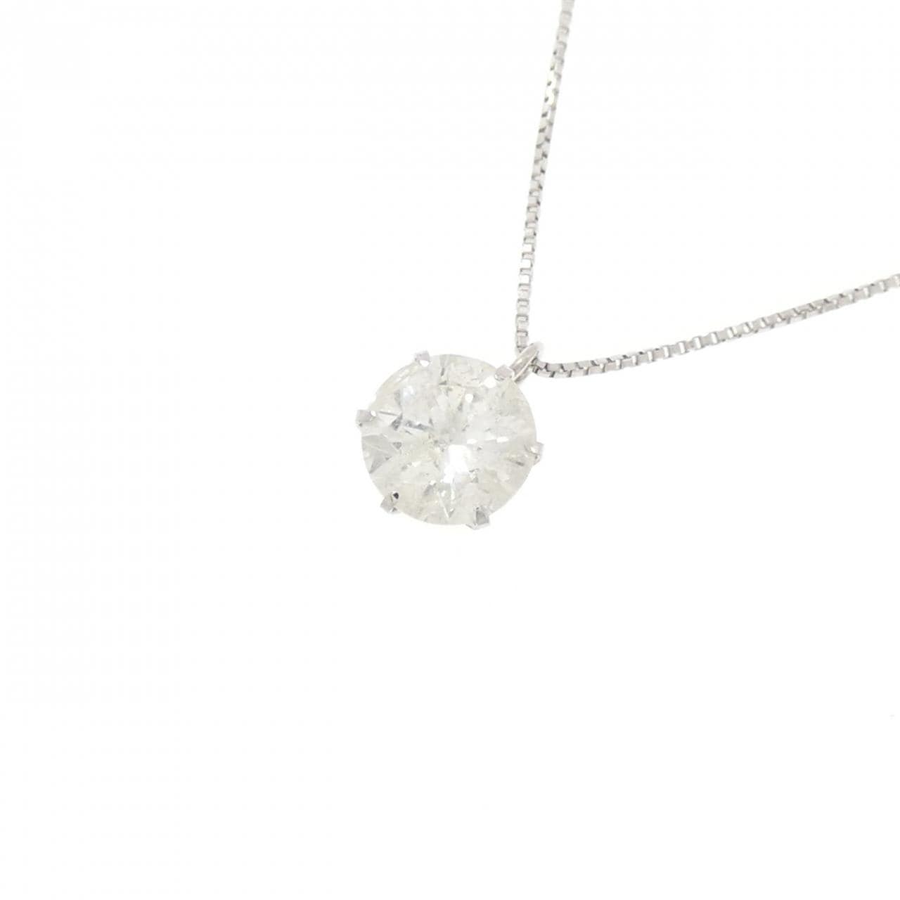PT900/PT850 ソリティア ダイヤモンド ネックレス 1.03CT