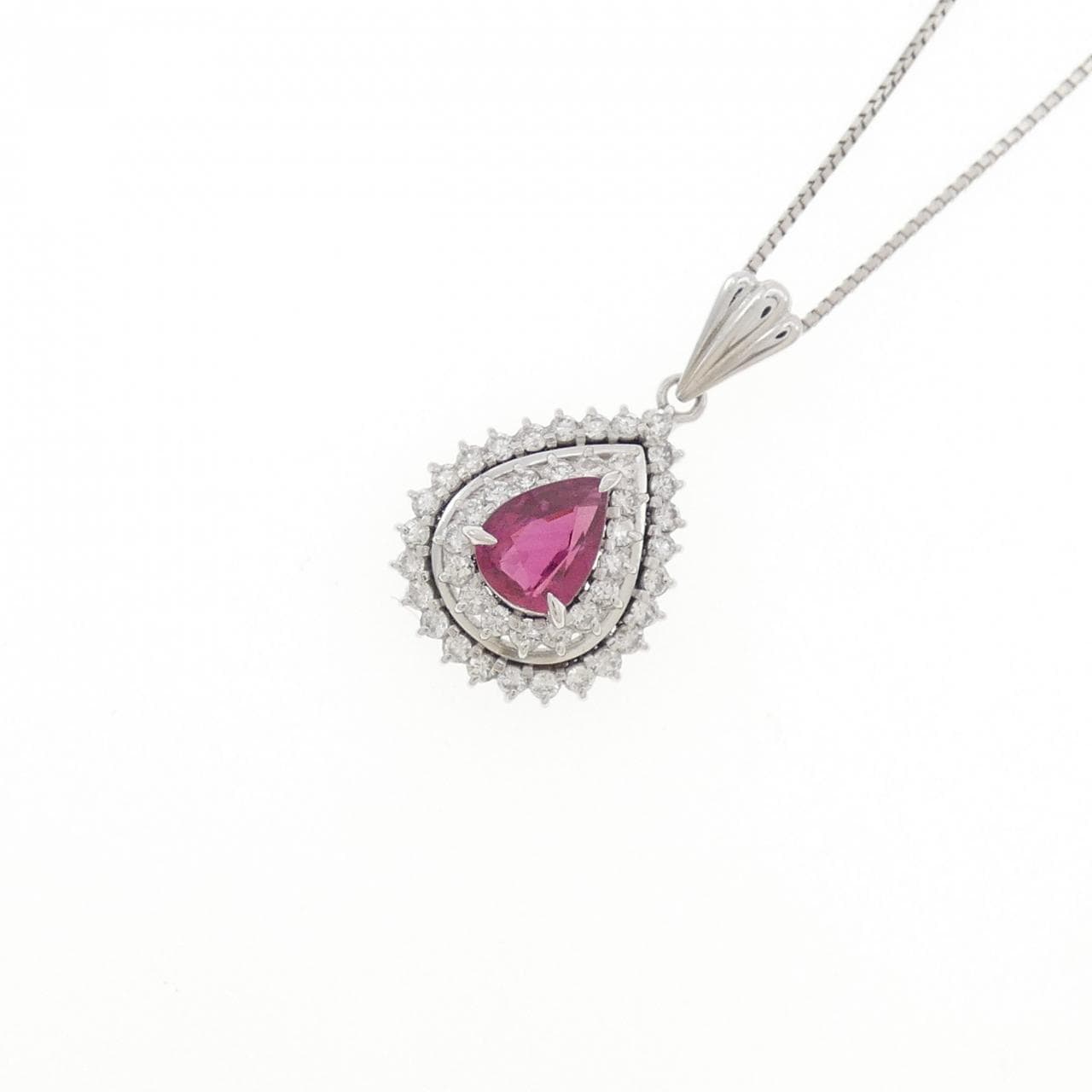PM/PT850 ルビー ネックレス 1.04CT