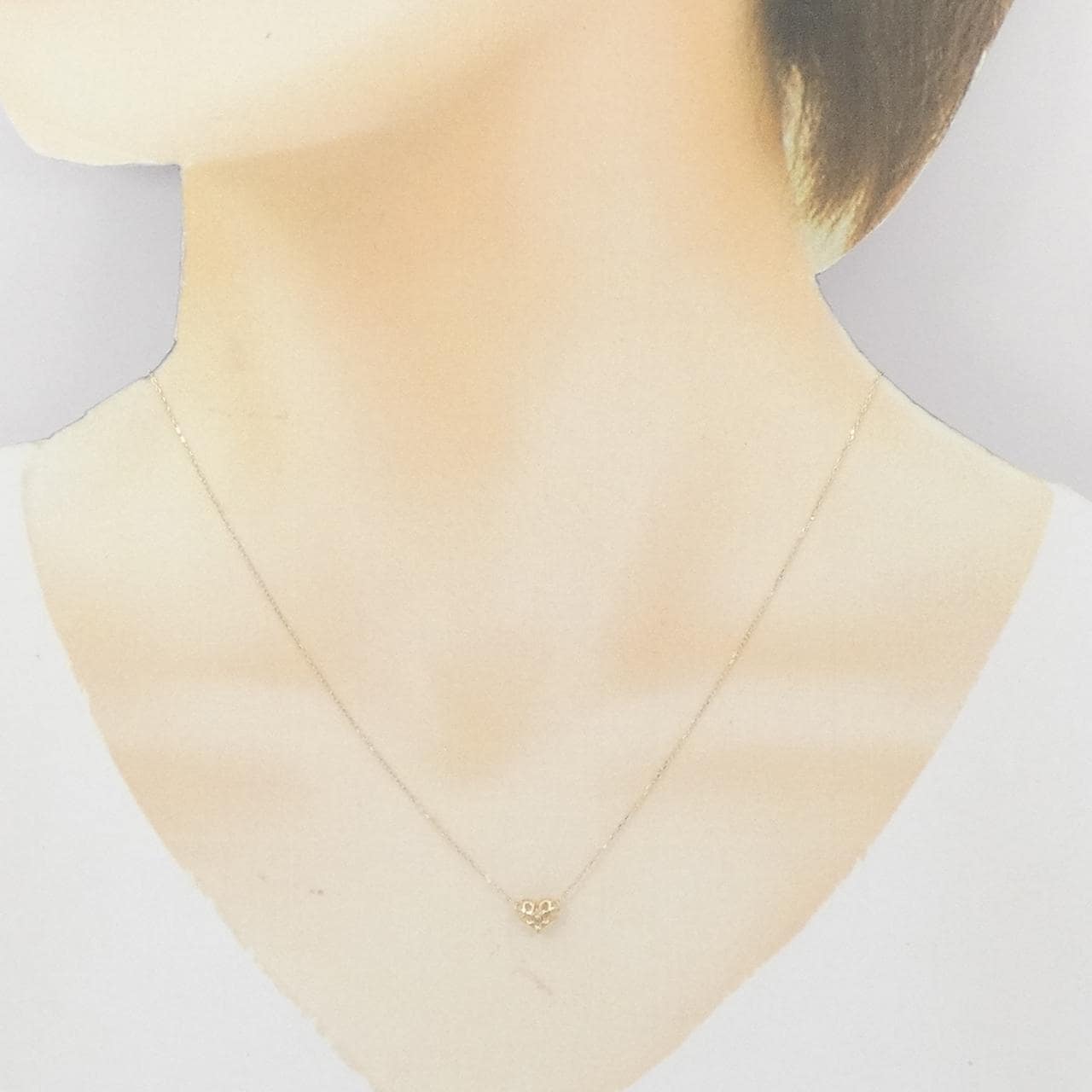 K10YG ハート ブルートパーズ ネックレス