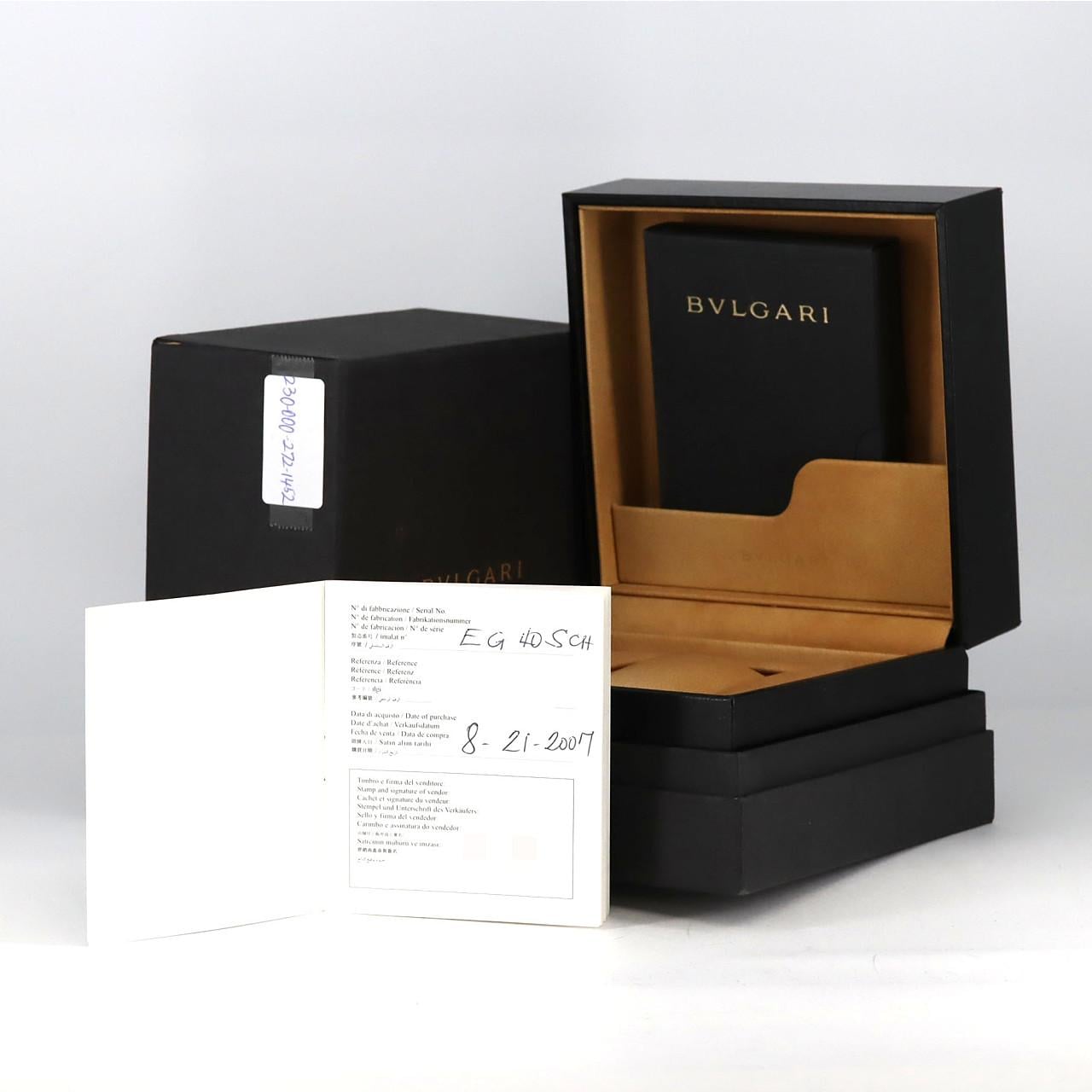 【ノーメンテナンス特価】ブルガリ エルゴンクロノグラフ EG40SCH/EG40BSSDCH/AT SS 自動巻