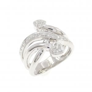 750WG ハート ダイヤモンド リング 0.13CT