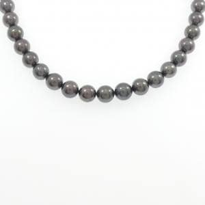 シルバークラスプ 黒蝶パール ネックレス 8-8.9mm