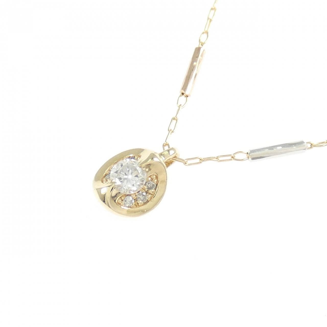 K10YG/K10WG ダイヤモンド ネックレス 0.10CT