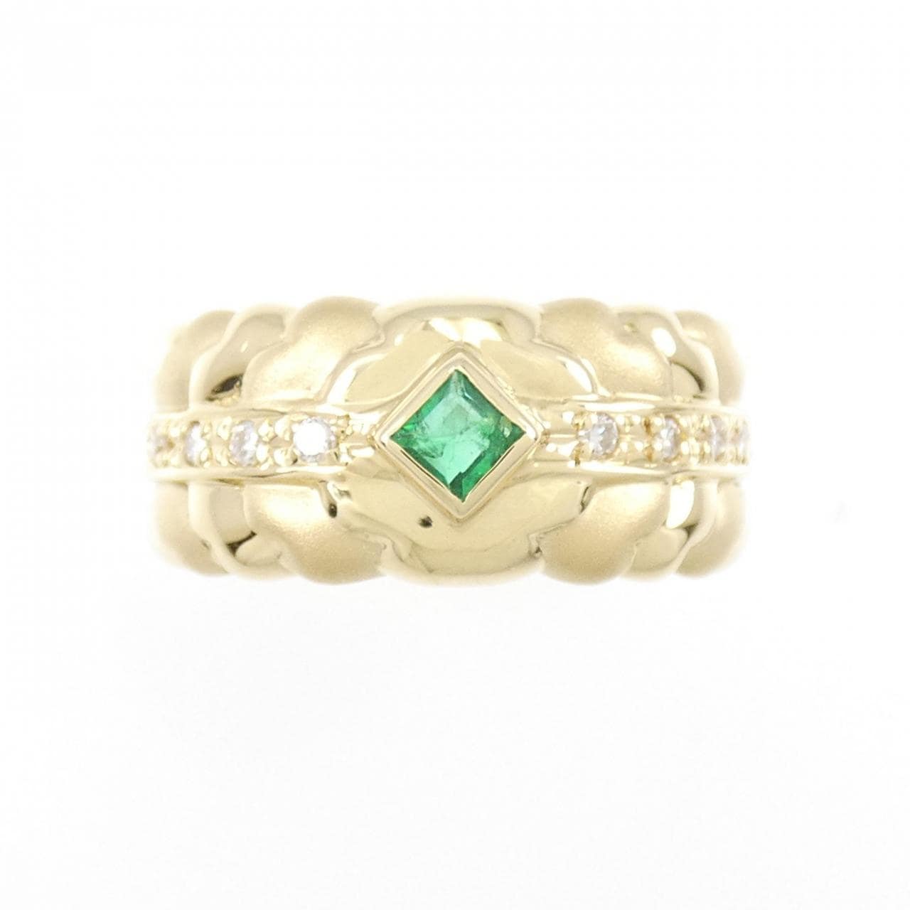 K18YG Emerald Ring 0.14CT