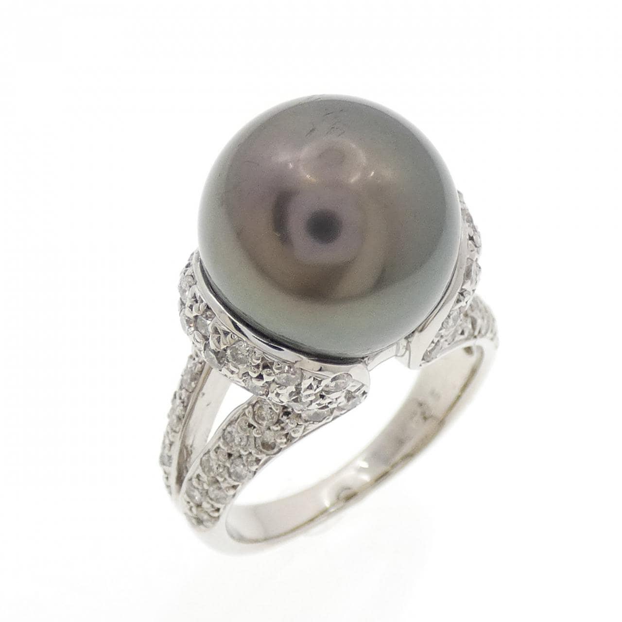 PT900 黒蝶パール リング 12.3mm