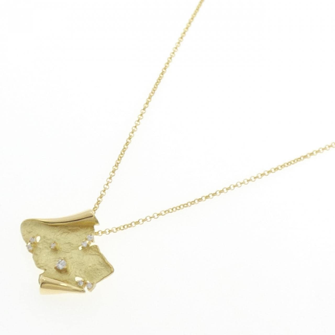 K18YG ダイヤモンド ネックレス 0.13CT