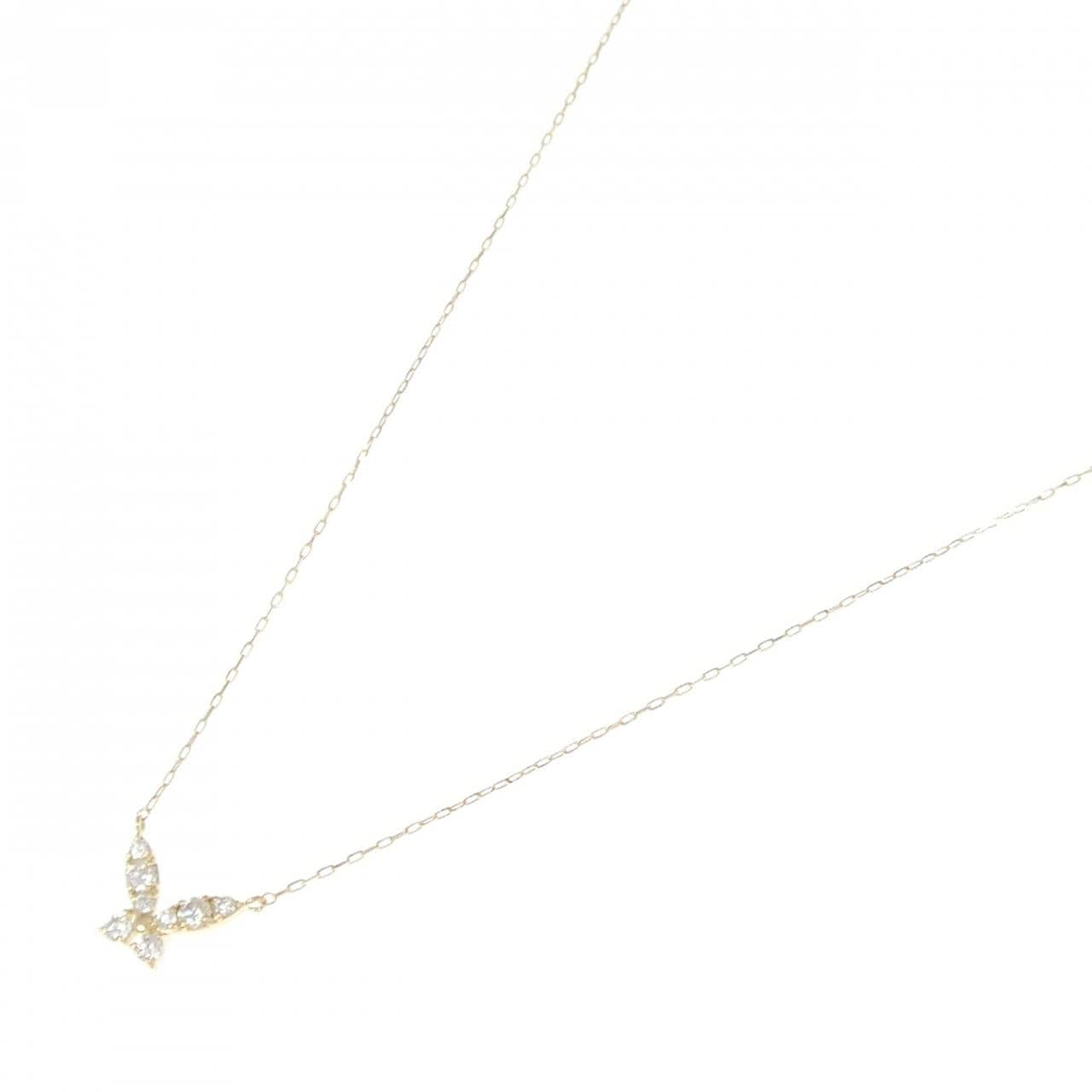 [BRAND NEW] K18YG Butterfly Diamond Necklace 0.15CT