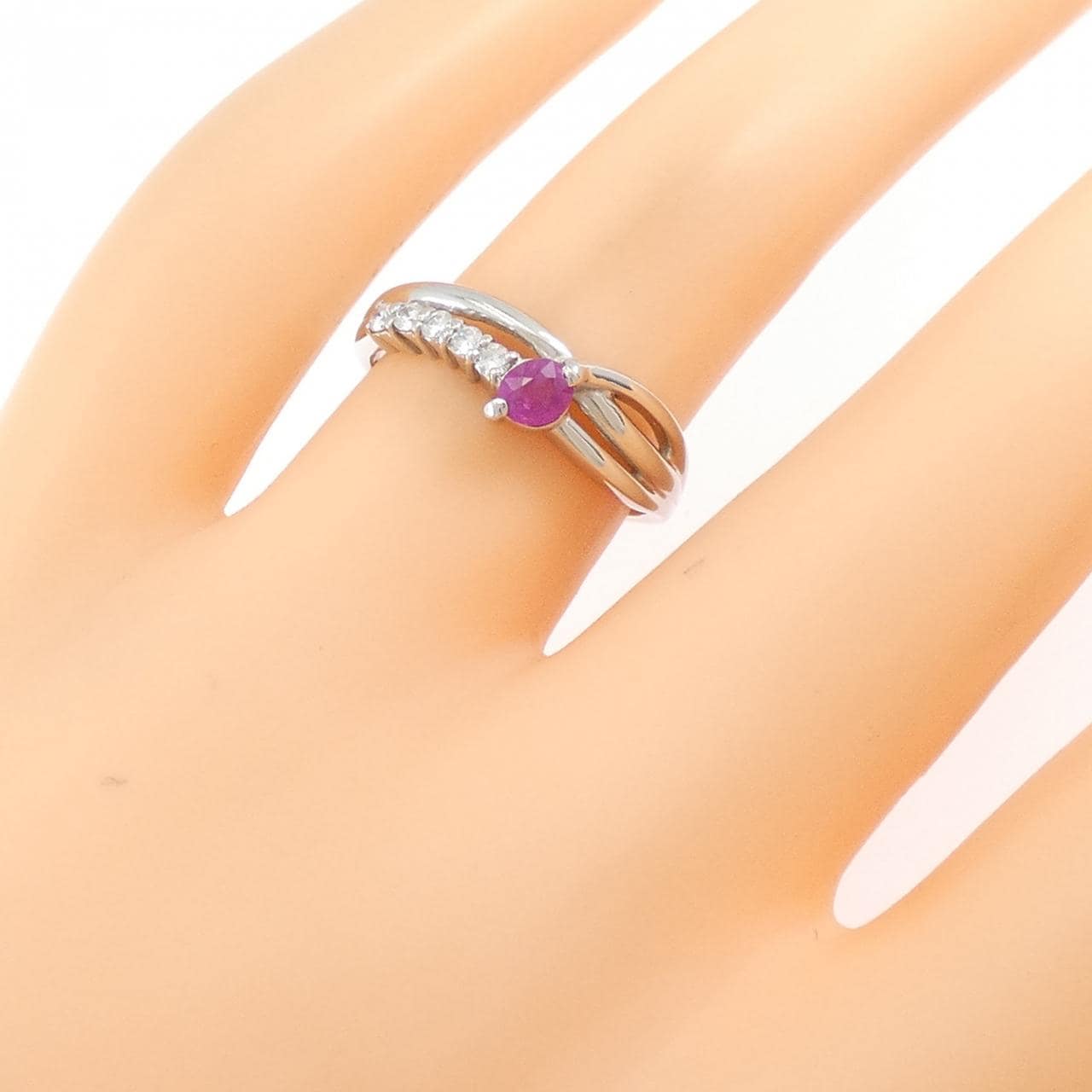 PT900 ルビー リング 0.24CT